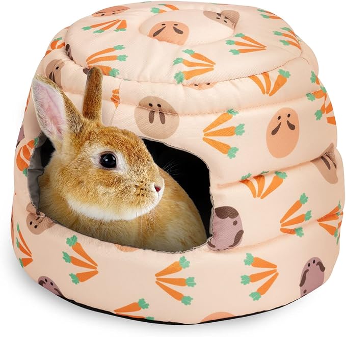 Niteangel Bunny Bed Big Guinea Pig Cave House Hideout for Rabbit Ferret Chinchilla Degu Hedgehogs Squirrel and Other Small Animals