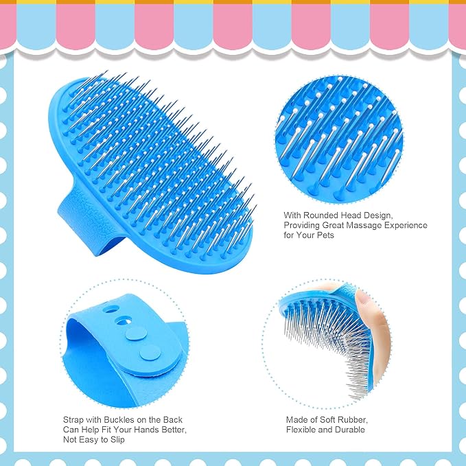 Rabbit Grooming Kit, Rabbit Brush for Shedding with Bunny Nail Clipper, Rabbit Nail Trimmers with Pet Combs for Hamster Guinea Pig Ferret by KALAMANDA