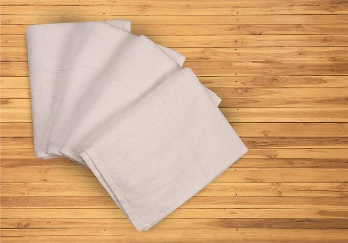 Urban Villa KitchenTowels Dual Purpose Terry Kitchen Towels White Color Set of 4 Dish Towel for Kitchen 100% Cotton Size 17X27 Inches Highly Absorbent KitchenTowels with Hanging Loop KitchenTowels