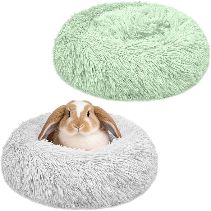 Bunny Bed 2 Pack Large Rabbit Hideout Soft & Comfortable | Small Animal Bedding, Cozy Bed Mat, Warm Hideaway, Cage Accessories for Guinea Pig