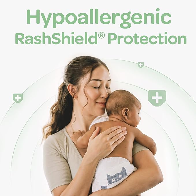 Parasol Clear+Dry Disposable Diapers and Clear+Pure Wipes Kit, RashShield Protection, Size 4 (20-32 lbs), Diaper Bundle of 162 Diapers & 240 Wipes