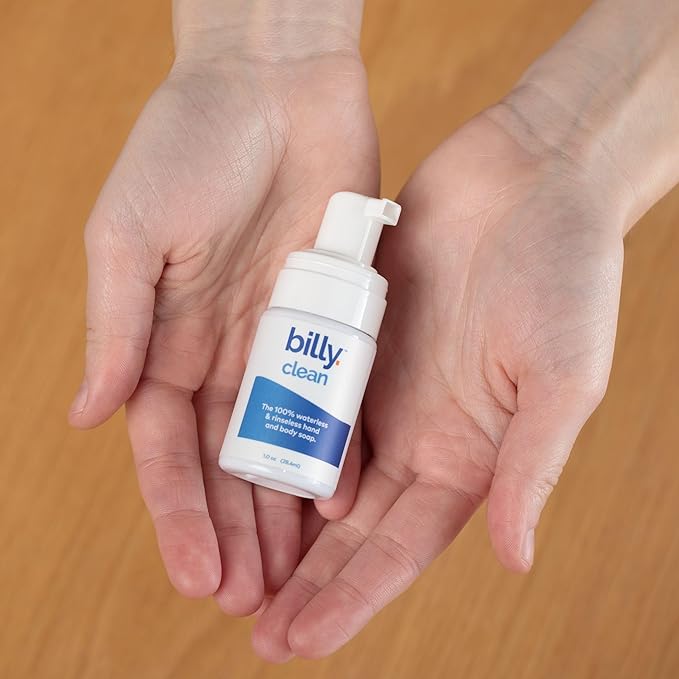 Billy Clean Little 100% Natural No Rinse Waterless Soap, Hand and Body, Travel Size Foaming Hand Washer, Alcohol Free, Elderly and Kids