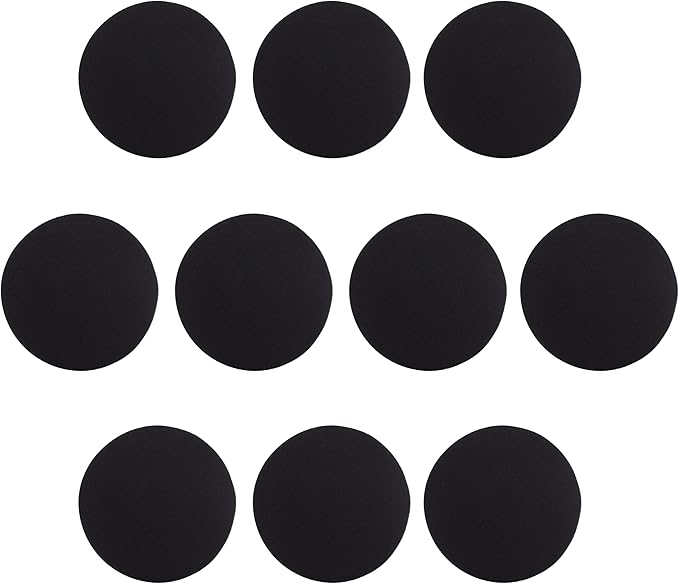 10 Round Foam Bud Coasters Pack, 4 inch - PU Foam, Party Favor - Black