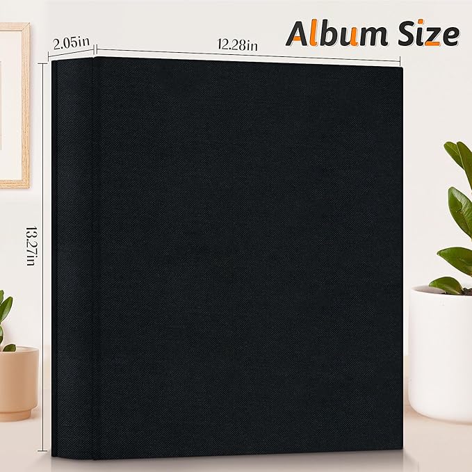 Popotop Photo Album 4x6 600 Pockets for Wedding Gifts,Linen Hardcover Picture Albums for Family Anniversary Baby Vacation Pictures