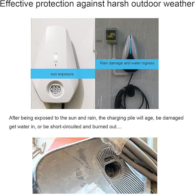 Outdoor Cover for Electrical Equipment, Charging Pile rain Cover Steel Protective Roof,Door Window Canopy Awning Garden Porch Rain Cover Shelter