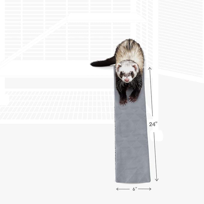 Paw Inspired Fitted Fleece Exit Ramp Cover for Critter Nation Cage, Gray | Exit Ladder Liner for Ferret Nation/Critter Nation Cage, For Ferrets, Rats, Chinchillas, Hedgehogs, Small Animals, Pets