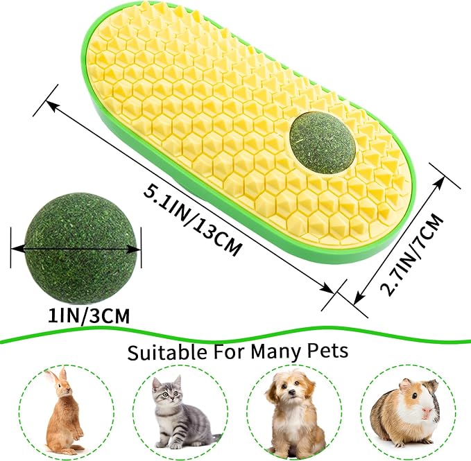 Ferret Toys, Hay Ball for Ferret Lick, Safe Ferret Chew Enrichment Toys Teeth Cleaning Dental, Edible Ferret Wall Treats Ball, Easy to Clean