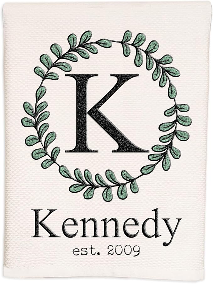 Moonlight Makers, Personalized Family Name, Custom Design, Soft Waffle Weave Hand Towel, 100% Pure White Cotton, Bathroom/Kitchen Decor, Funny Gift Idea