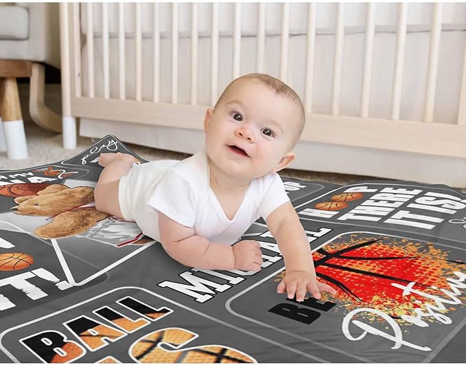 Customized Blankets with Name, Little Bear Blanket Custom Blanket Soft Personalized Name Throw Blanket Gifts for Boys Girls Birthday
