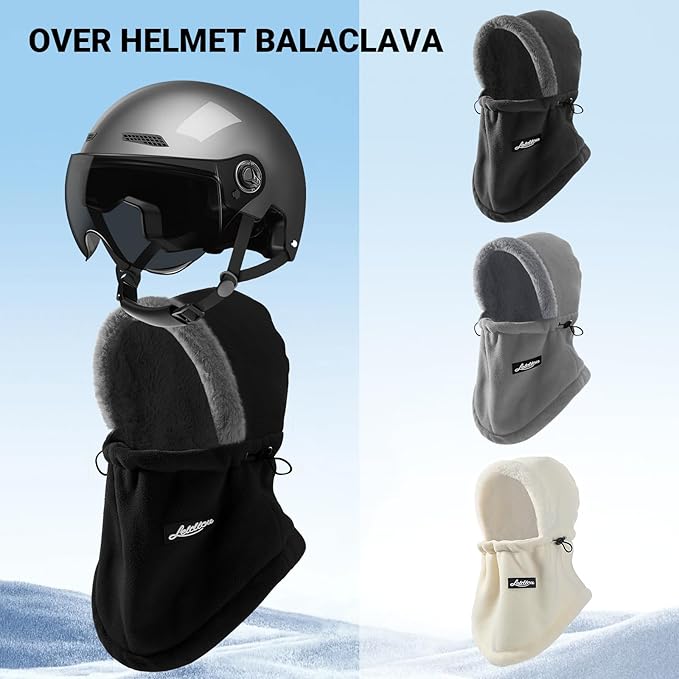 Balaclava Ski Mask for Women Winter Fleece Windproof Face Mask Neck Warmer Scarf Helmet Hood Outdoor