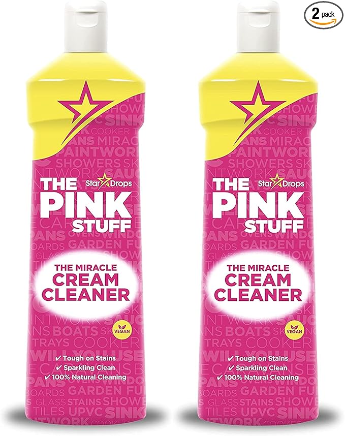 The Pink Stuff Stardrops Miracle Cream Cleaner, 17.6 Fl Oz (Pack of 2)