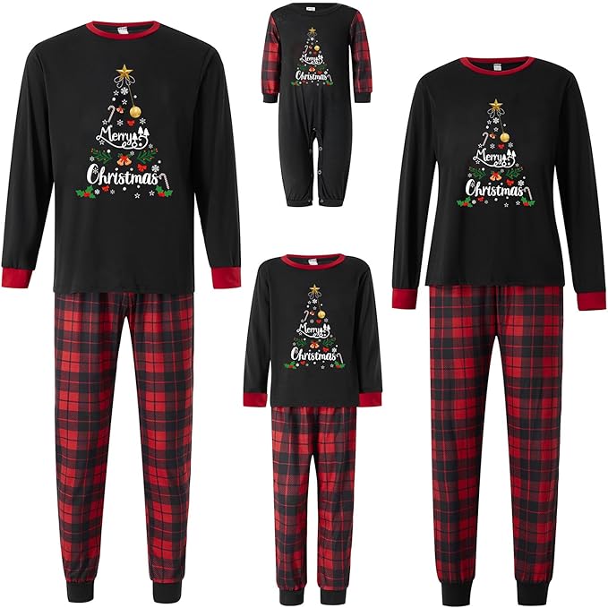 WephuPSho Christmas Family Matching Pajamas, Festive Xmas Jammies Sets for the Whole Family, Holiday Pjs Christmas