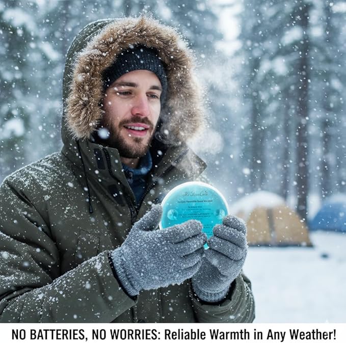 Instant Reusable Hand Warmers - 4 Pack Click Heat for Cold Hands & Pain Relief - Eco-Friendly Portable Heat Packs for Outdoor Activities, Camping, Skiing - Hot & Cold Therapy