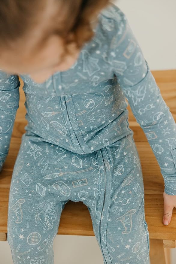 Copper Pearl Zip-Up Footie Baby Pajamas: Ultra-Soft Boys Pajamas and Girls Pajamas, Premium Knit Fabric in Stylish Prints, Tag-Free with Two-Way Zipper, Sized Newborn to 24 Months, Hogwarts™