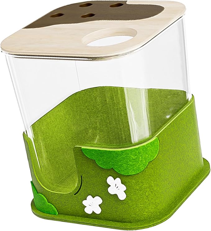 Natural Behavior Simulators Sand Bath Box for Hamsters with Depth Digging Space and Visible Side for Observation Observation Sand Bath Natural Toy Hamster