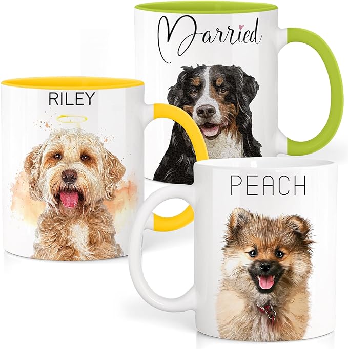 Custom Coffee Mug with Logo Text Photo Personalized Ceramic Mug 11oz Coffee Mug, Customized Gift for Men & Women Birthday Wedding Anniversary Halloween Christmas