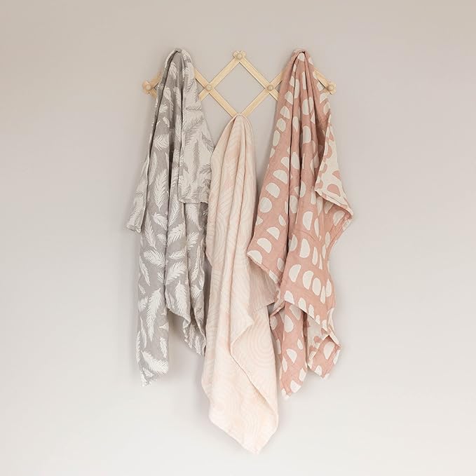Crane Baby Blanket, Soft Cotton Jacquard Nursery and Stroller Blanket for Boys and Girls, Rainbow, 30” x 40”