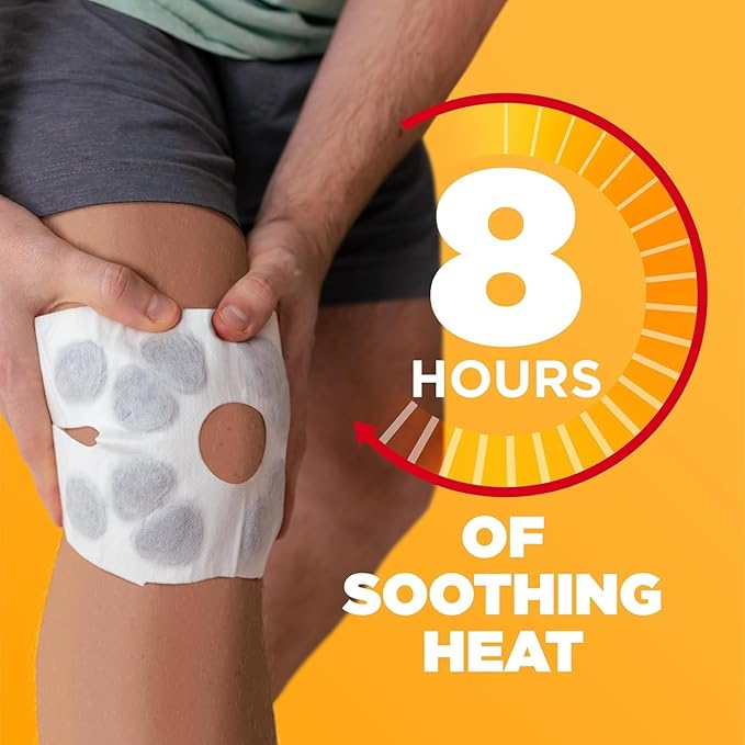 ThermaCare Knee HeatWraps - Targeted Knee Pain Relief with 8-Hour Therapeutic Heat - Flexible, Discreet, Drug-Free Portable Heat Therapy (6-Count)