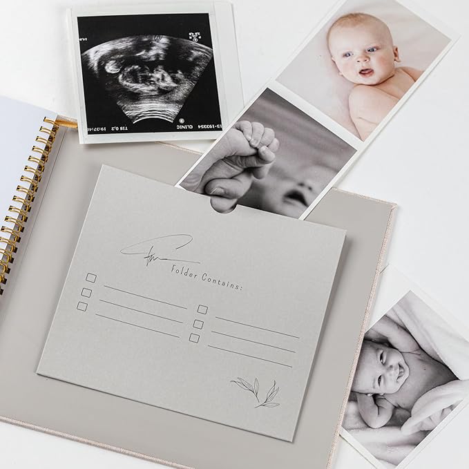 Joss & Lac Design Gender Neutral | Minimalist Keepsake Memory Book Photo Album for Baby Boy or Girl First 5 Years – A Milestone Book to Record Every Event from Birth to Age 5 (Sky Star)