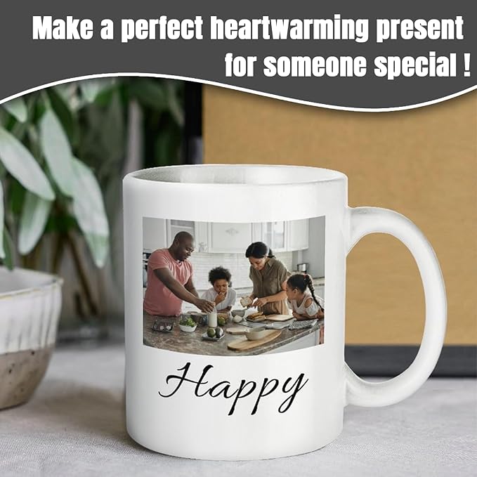 Custom Mug - Personalized Coffee Mug with Image, Logo, or Text | Custom Photo Cup | Customized 11 Oz Ceramic Tea Cup Taza Personalizadas Custom Gifts for Men & Women