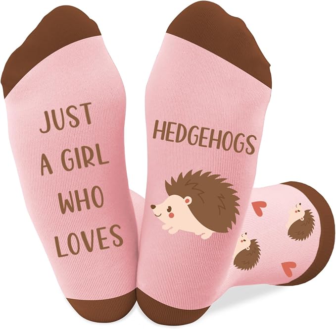 Hedgehog Gifts for Women and Girls Cute Funny Hedgehog Lovers Themed Accessories Socks Presents Christmas Stocking Stuffers Birthday Xmas White Elephant Galentines Graduation Valentines Gifts