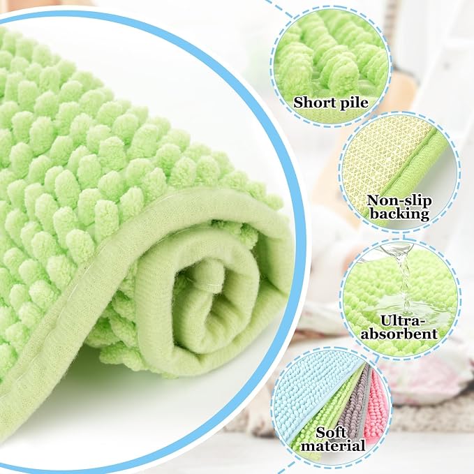 8 PCS Guinea Pig Cage Liner,Reusable Bedding for Small Animal | 16x12 Inch Washable Fleece Blanket Rabbit Bedding Mats,Non-Slip Critter Hamster Pee Pads (Gray Green Pink Blue)