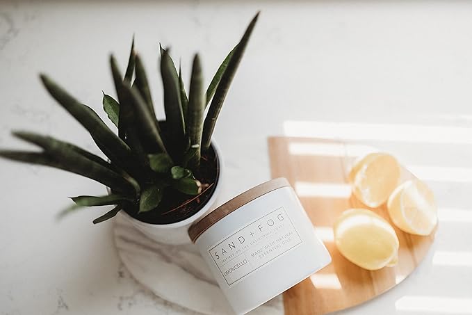 Sand + Fog Scented Candles - Vanilla Tobacco - Additional Scents and Sizes - 3 Wicks 100% Cotton Lead-Free - Luxury Air Freshening Jar Candles - Perfect Home Decor - 21 oz