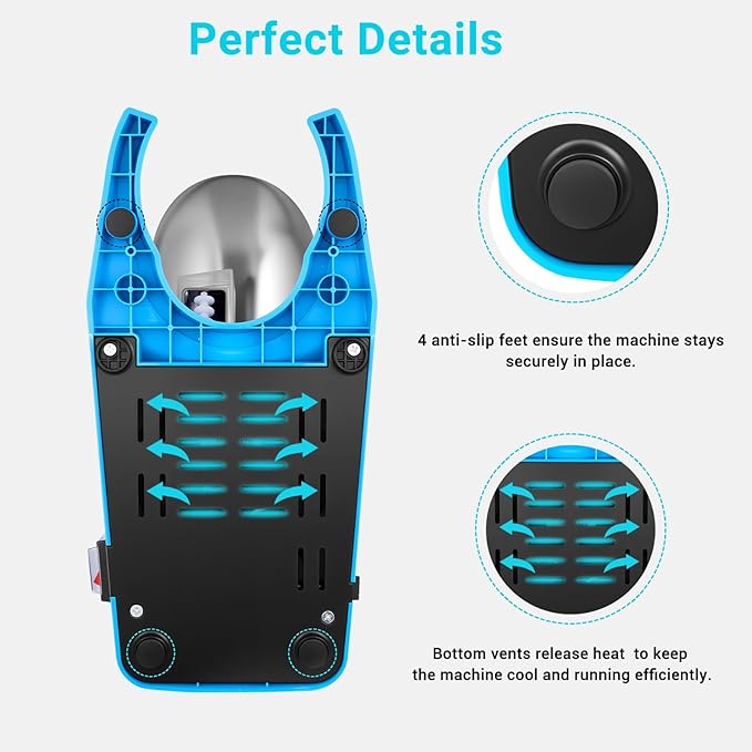 300W 178 lbs/hr ETL-Listed Dual Blade Electric Ice Shaver Machine with Ice Pick, Ice Crusher for Home Use and Commercial, Shaved Ice Machine, Ice Grinder, Blue