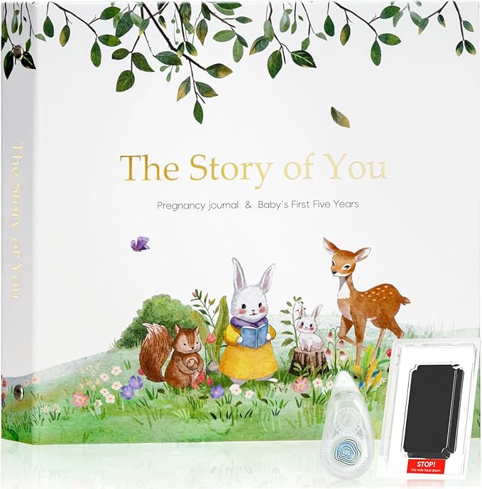 Baby Memory Book for Boy or Girl - Hardcover Keepsake Journal to Record Milestones & Photos from Pregnancy to Fifth Birthday | Perfect Present for New Parents | Gender Neutral Nursery Design