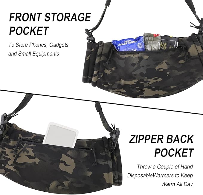 PETAC GEAR Tactical Hand Warmer,Portable Drop Hanger Waist Handwarmer Pouch for Hunting Golf Camping Fishing, Hiking, Football Winter Outdoor Field Survival.