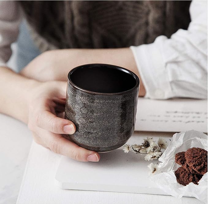 Japanese Style Ceramic Tea Set, Tea Cup, Coffee Cup, Yerba Mate Set, Ceramic Mate Cup Set of 4 (4 colors)