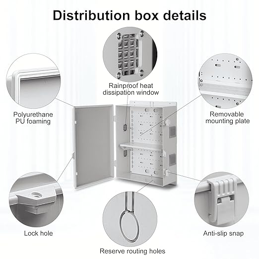 Outdoor Electrical Junction Box, ABS Water Resistant Enclosure with Internal Mounting Panel & Hinged Cover, 16.1" H* 12.2" L* 5.9" W