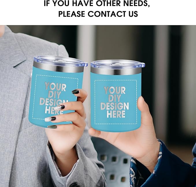 Personalized Custom Tumbler Print in USA 12oz Stainless Steel Travel Coffee Cup with Lid & Straw Double Wall Insulated Mug With Colorful Text Logo Photo