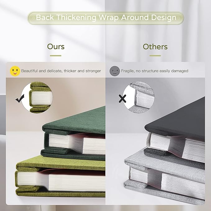 Popotop Large Photo Album Self Adhesive 4x6 5x7 8x10 Scrapbook Album DIY Picture Book,Gifts for Mom,Family Baby and Wedding,with Metal Pen and Plastic Board