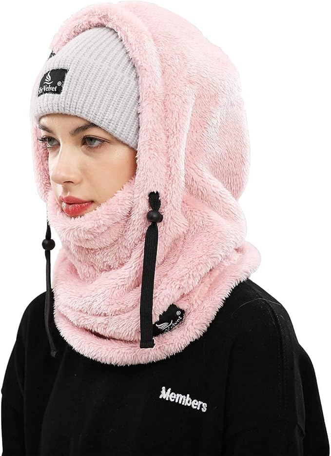 Shy Velvet Balaclava Wind-Resistant Winter Face Mask,Fleece Ski Mask for Men and Women,Warm Face Cover Hat Cap Scarf