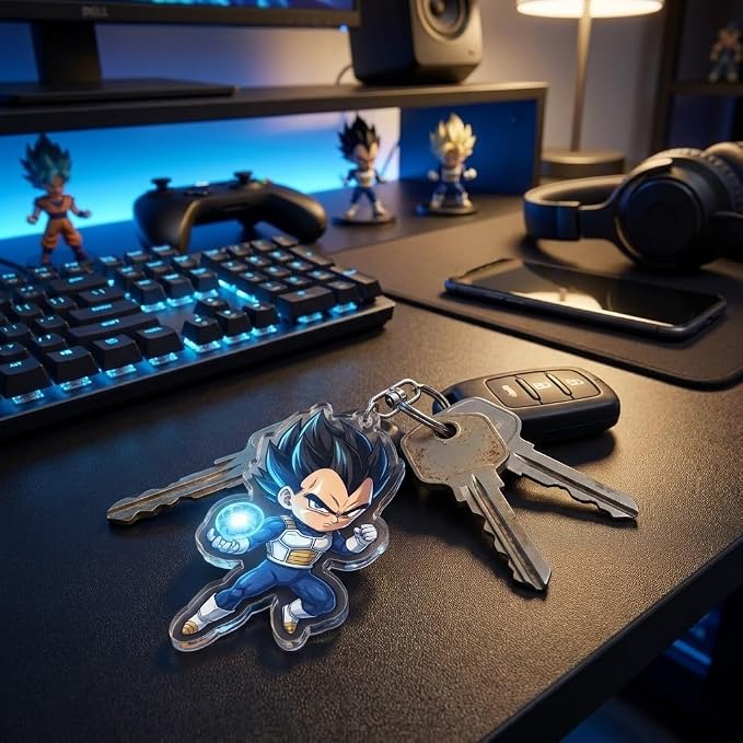 PumpCar Acrylic Keychain Double-Sided Charm Key Ring with Metal Clip Backpack Charm Bag and Car Key Accessory Collectible