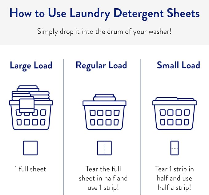 The Clean People Lavender Laundry Detergent Sheets - Laundry Soap - Ultra Concentrated, Recyclable Packaging, Stain Fighting - Lavender, 96 Pack