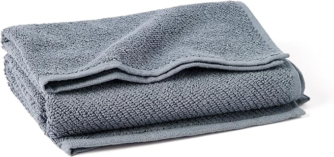 Coyuchi Air Weight Organic OS Hand Towel, 20"x40", Gulf