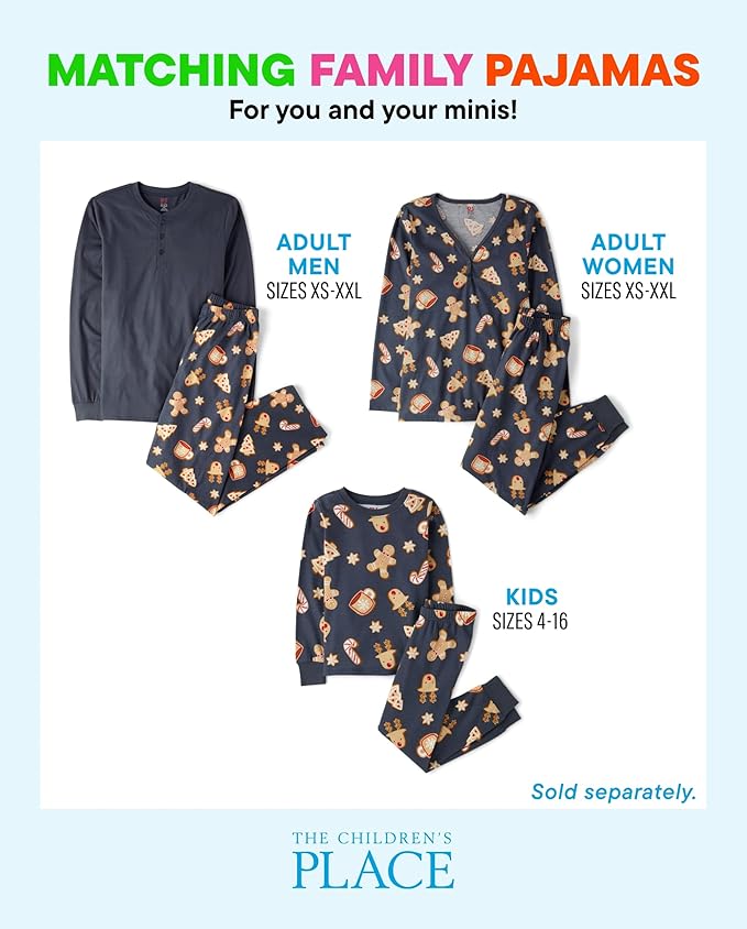 The Children’s Place Family Matching, Christmas and Holiday Pajama Sets, Cotton