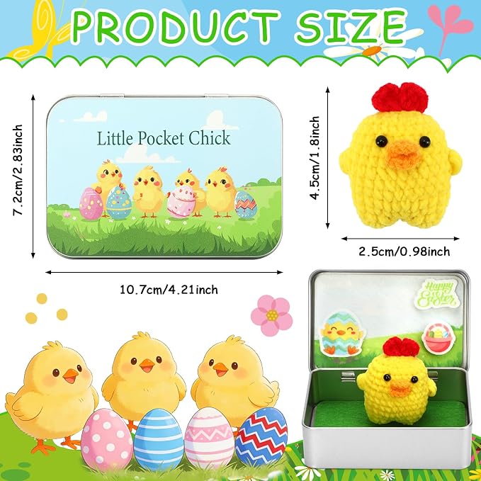 Little Pocket Chick Cute Collectible Easter Keepsake Travel Buddy | Little Pocket Chick in a mini tin, a cute collectible gift for Easter baskets, coworkers and friends