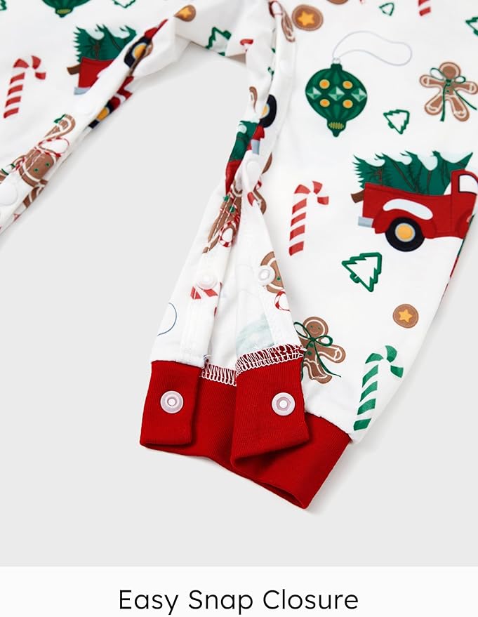PATPAT Christmas Family Matching Pajama Sets Includes Christmas Socks - Perfect for Family Photos & Holiday Celebrations