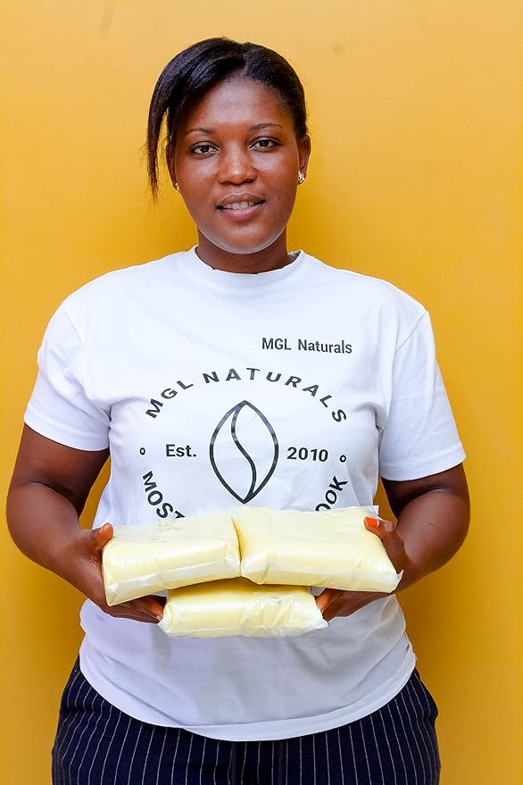 MGL Naturals Raw African Shea Butter Ivory 5 lb, 100% Pure and Unrefined. Nourish and moisturize skin and hair. Use alone or DIY recipes. From Ghana, West Africa. (5 lb)