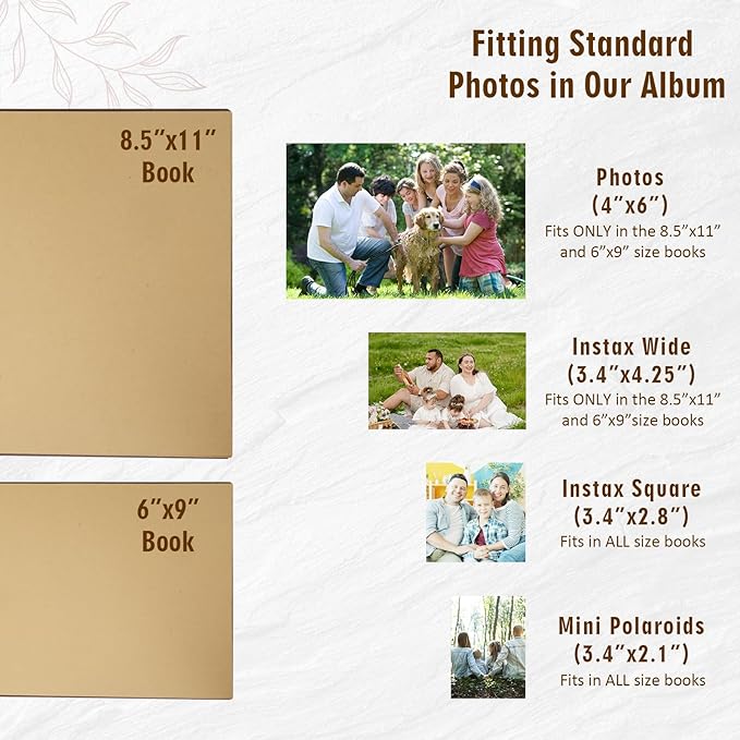 Personalized Wooden Memory Book, Photo Album 4x6 with Writing Space, DIY Family Photo Album Binder, Wedding Scrapbook Engagement Photo Book for Custom Honeymoon Gift