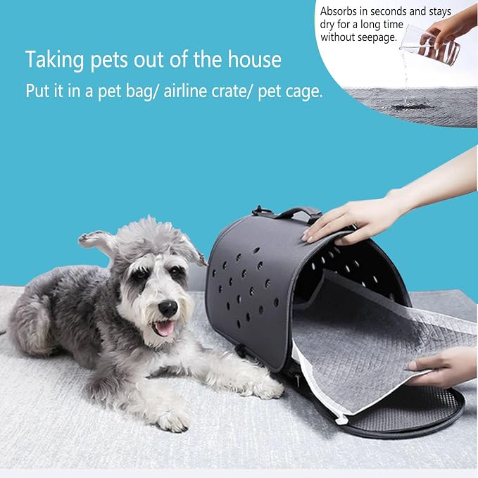 Guinea Pig Pee Pads, Disposable Rabbit Cage Liners, Charcoal Odor Controlling Absorbent Waterproof Pee Pads for Hamster, Bunny, Ferret, Chinchilla and Other Small Animals (18" x 13", 100 PCS)