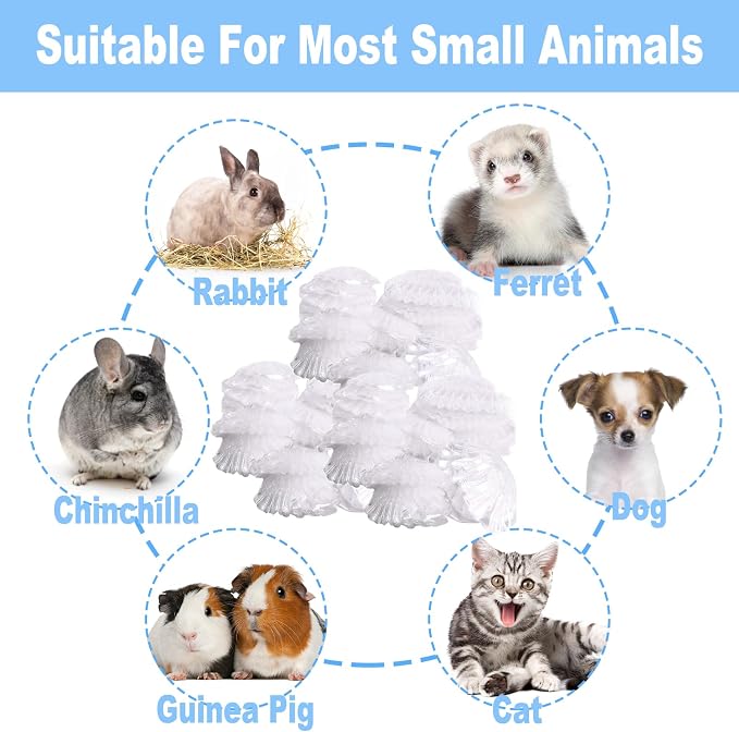 30 Pcs Large Rabbit Cage Liner Disposable Bunny Cage Liner Bag 34'' X 22''- Clear Elastic Pet Toilet Film Small Animal Tray Covers for Bunnies Ferrets Chinchillas Birds - Leak Proof & No Mess