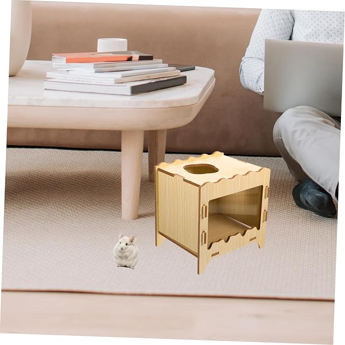 Mipcase Hamster Digging Toy Box Comfortable Small Pets Hideout Nest Indoor Outdoor Interactive Digging House for Hamsters and Gerbils