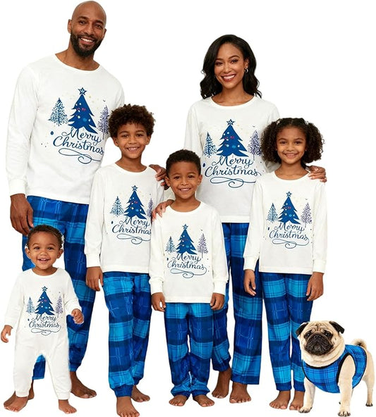 Christmas Family Pajamas Matching Sets, Matching Christmas Pjs For Family and Dog, Holidays Jammies Family Pjs Set