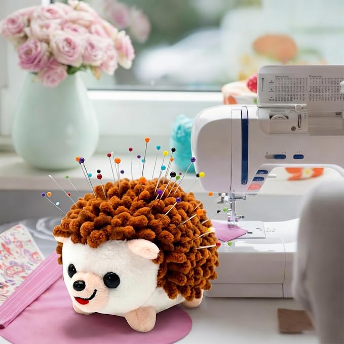 Sizobi Plush Hedgehog Pin Cushion for Sewing - Soft Sewing Needle Holder | Cute Animal Pin Storage for Quilting Embroidery DIY Crafts, Ideal Sewing Gift (Pins Excluded)