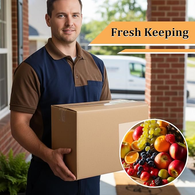 10 Pcs Insulated Shipping Boxes, 8.7" x 4.5" x 6.3" Cold Chill Double Insulated Carton with Aluminum Foil Liner for Frozen and Hot Food Reusable Foam Mailing Box for Travel Mailing Packing