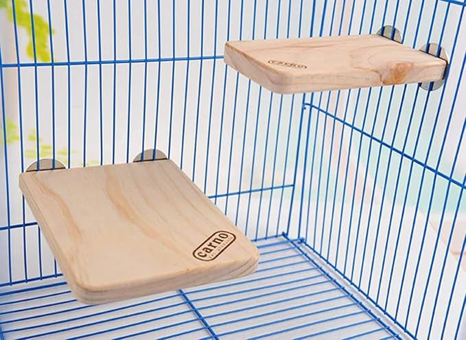 Litewoo Bird Wood Perch Platform Stand Shelf for Parrot Budgie Parakeet, S | Natural wood, smooth sanded surface for chew/stand, for small-medium birds/cockatiel/conure/cockatoo/cage, 6.10x3.15x0.59in
